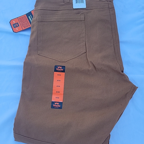 Walls Ditchdigger Work Pants. RUST. Doubleknee, heavy Duty flex fabric, cell pkt - Picture 6 of 9